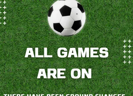 GAMES ARE ON FOR 30/5/26 GAMES ARE ON FOR 30/5/26